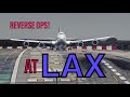 Rare reverse ops  winter plane spotting at lax los angeles international airport