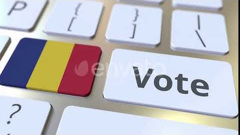 VOTE Text and Flag of Romania on the Buttons | Motion Graphics - Envato elements