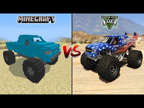 MINECRAFT MONSTER TRUCK VS GTA 5 MONSTER TRUCK - WHICH IS BEST?