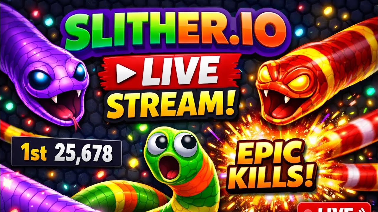 🔥 SLITHER.IO LIVE 🔴 | Biggest Snake Ever? 😱 | Epic Kills & Top Rank Push! #slitherio #shortsfeed