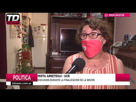 MIRTA ARRETEGUI   PRESENTACION DE NOTA DE UN NIÑO DE RIO COLORADO Y DISCUSION AL FINALIZAR LA SESION