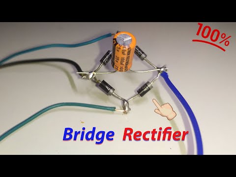 How To Make  Bridge Rectifier Using 4 Diode 1 capacitor in Hindi.