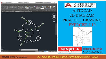 2D Diagram Drafting Exercise-10!!AutoCAD Basic to Advance Tutorial for beginner  Hindi #AutoCAD 2021