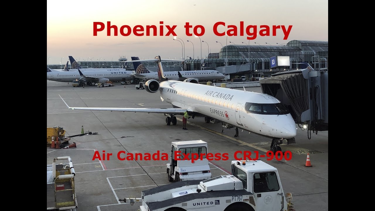 Phoenix to Calgary Air Canada Express CRJ900 YouTube