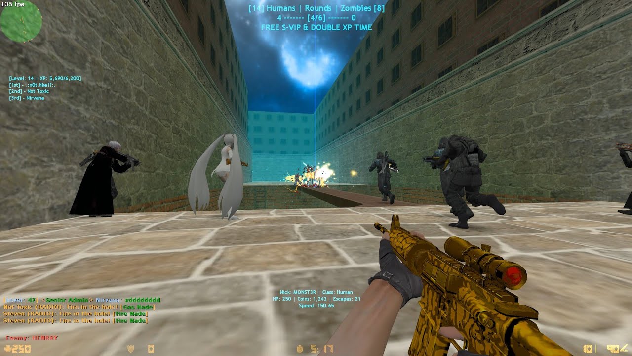 Counter-Strike: Zombie escape mod- ze_darkness_city_final on Techline Gaming | 4K Gameplay