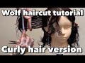 How to cut curly wolf-hairstyle/curly hair person can try it
