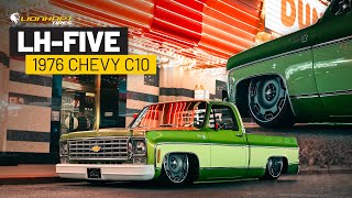 Lionhart Lh-Five Slammed Green 1976 Chevy C10 Shuts Down Old Las Vegas