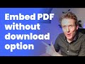 Securely Embed PDF Viewer on Your Website Without Download Options 📄