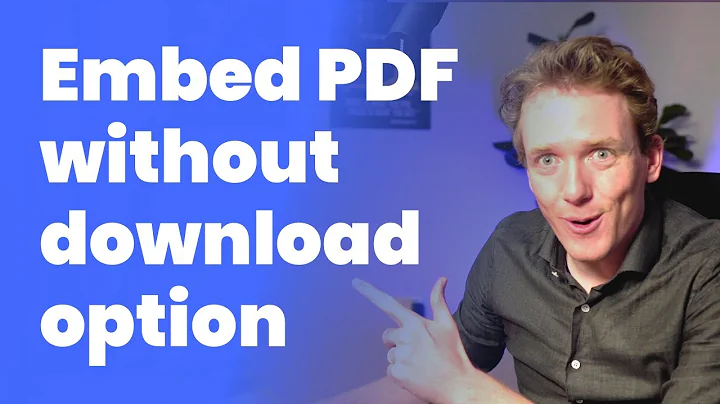 How to embed a PDF viewer into your website without the ability to download