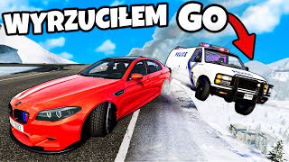 ❄️ WYRZUCIŁEM POLICJE Z KLIFU!? | BeamNG Drive |