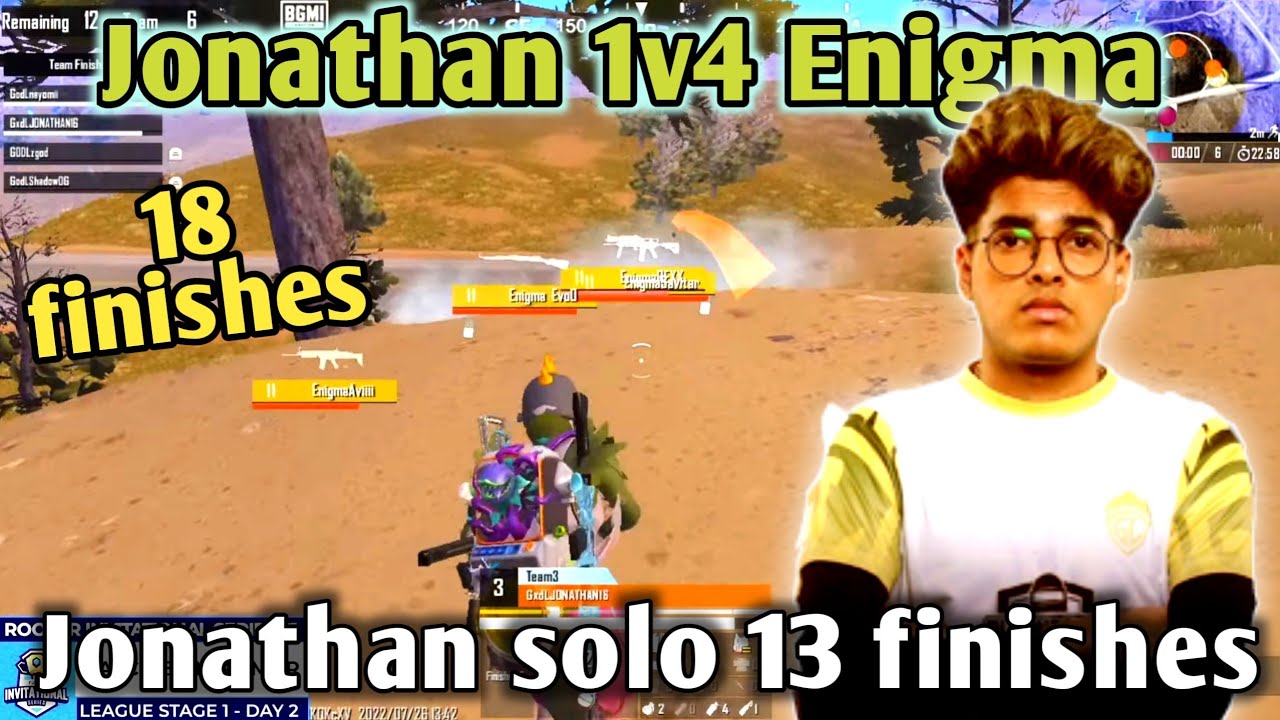 Jonathan Solo 13 finishes 🥵| GodLike 18 Finishes Chicken Dinner ...