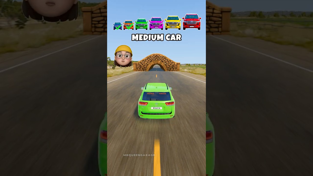 Tiny to GIANT SUV Car vs Tunnel
