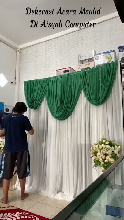 Berkah .... Dekorasi Maulid Minimalis di Toko Aisyah Computer .. Thanks Bos Ilham