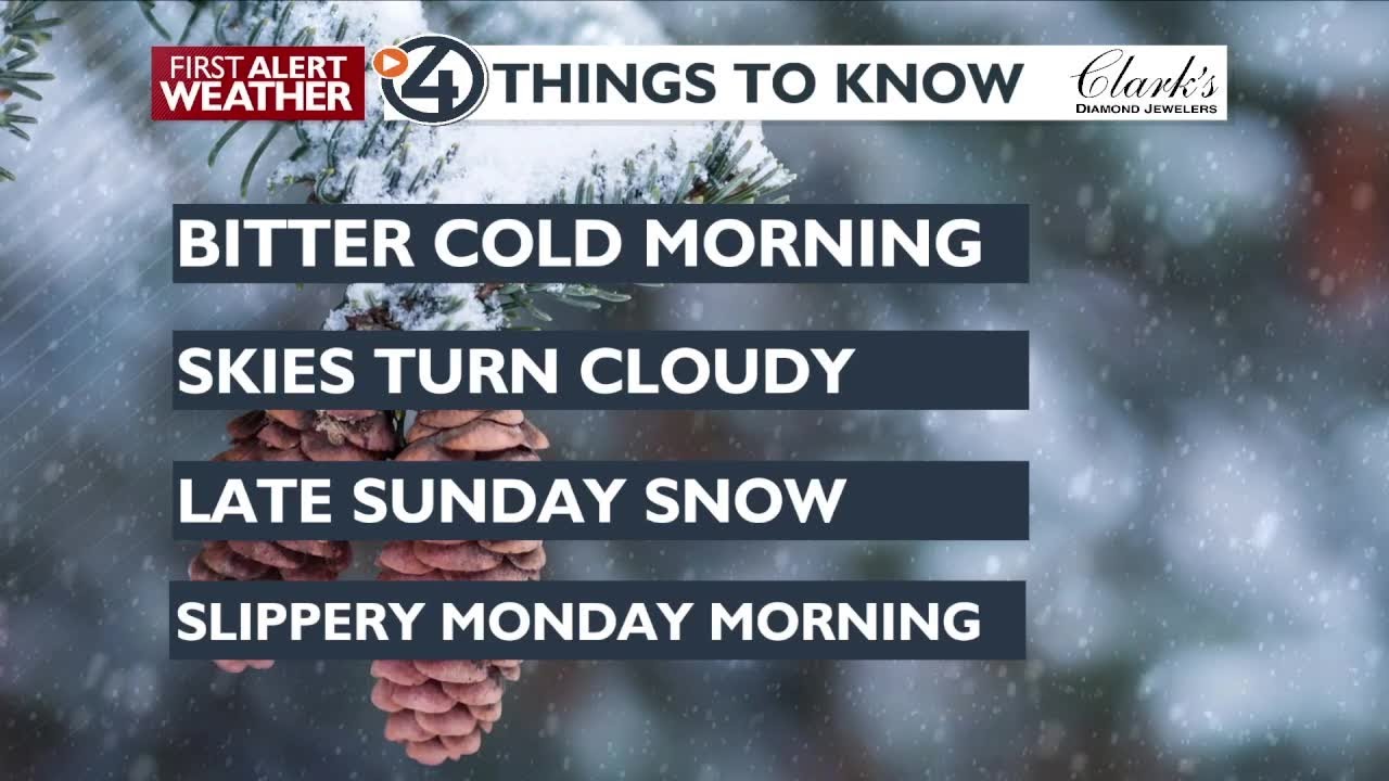Snow showers on a cloudy Sunday - YouTube