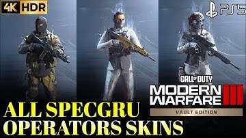 All Specgru Operators Skins MW3 Vault Edition Operators Skins PS5| Vault Edition MW3 Operators Skins