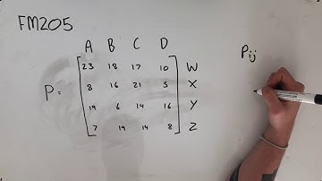 FM205 Further Maths Fortify Study Guide - "Understanding Elements in a Matrix"