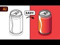 Illustrator Beginner Tutorial - Create Isometric Vector Soda Can