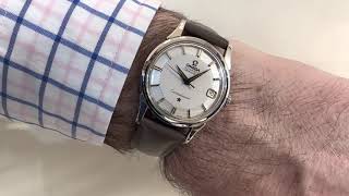 Vidéo: Montre Omega Acier Constellation cadran Pie Pan de 1961. 34 mm . Automatique. ref 14393