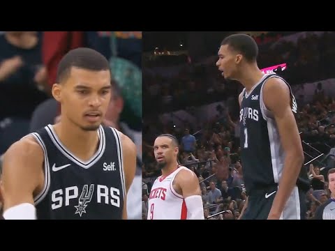 Victor SHUTS UP Trash Talking Dillon Brooks With His Dunk On Jabari Smith! Spurs vs Rockets
