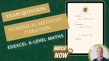 Numerical Methods Iteration Exam Question Edexcel