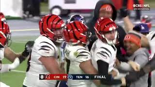 Better with Titanic Music: Cincinnati Bengals Evan McPherson Nails 52-Yard Game Winning FG vs Titans