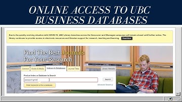 Accessing UBC Business Databases
