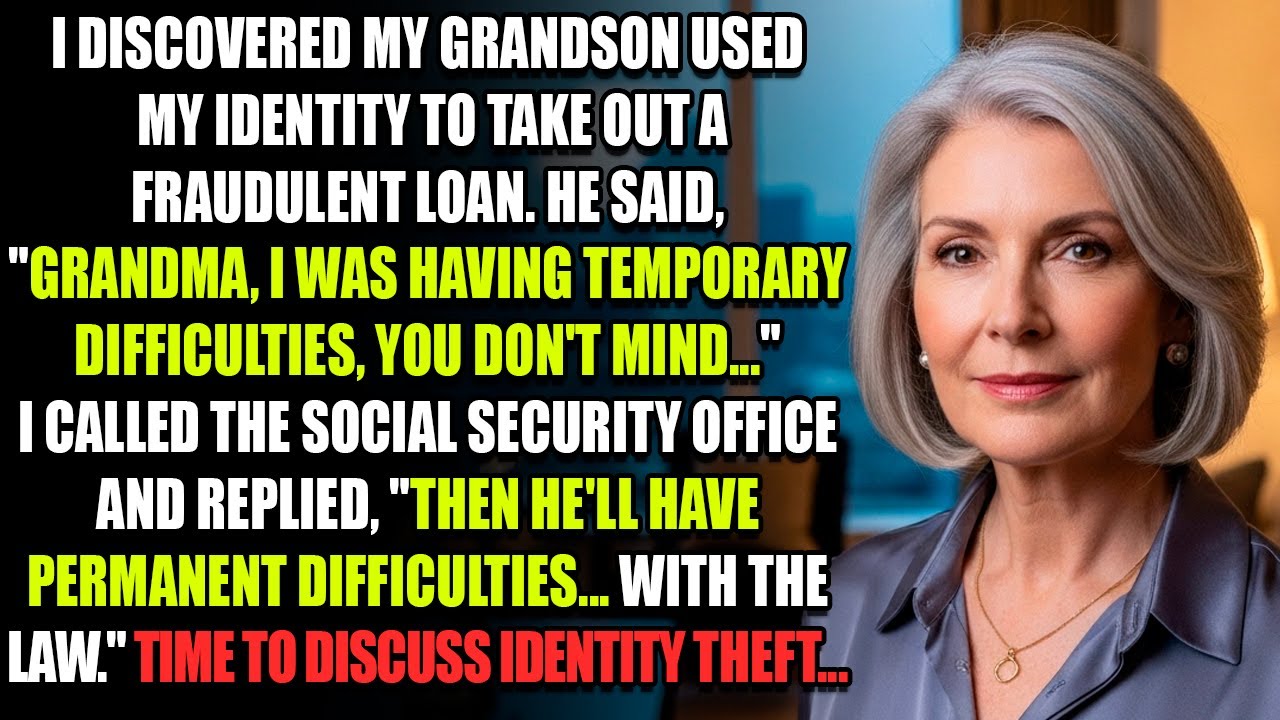 I discovered my grandson used my identity to take out a fraudulent loan. He said, Grandma...