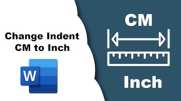How to change indent in word from cm to inch