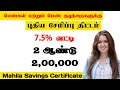 New saving scheme 2023|Mahila Samman Savings Certificate tamil|MSSC|Post Office Scheme|Tamil Thittam