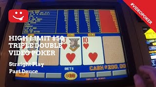 High limit Video Poker, Triple Double Bonus. Huge comeback, Aces TWICE! Part 2 of 2. screenshot 5