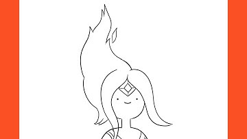 How To Draw Flame Princess With Guidelines (Adventure Time)