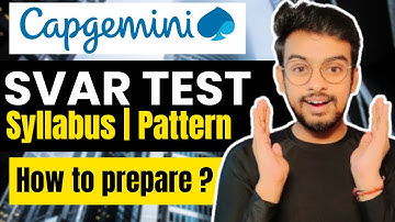 Capgemini SVAR Test | Exam Pattern | Online Test | Syllabus | How to Prepare