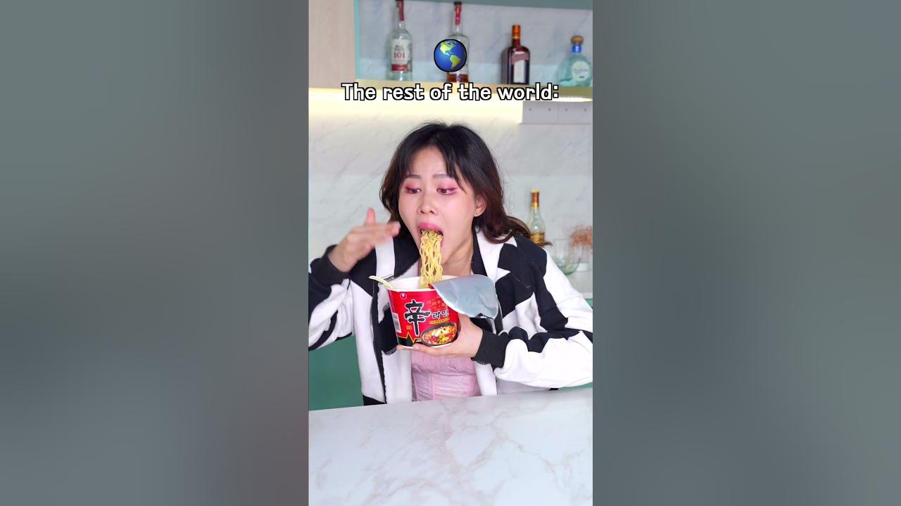 How Koreans eat ramen VS how the rest of the world eat ramen π How Koreans eat ramen VS how the rest of the world eat ramen π