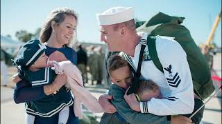 Navy Homecoming Video  Family reunited with dad