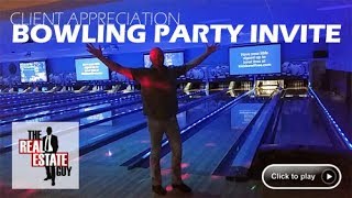Client Appreciation Bowling Party Invitation