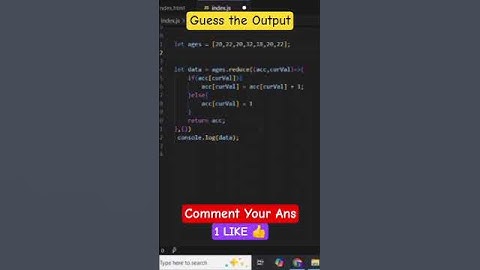 Guess the Output | javascript interview question #shorts #ytshorts #javascript #javascriptinterview