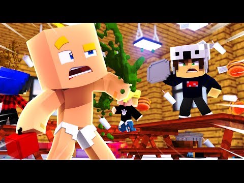 minecraft---baby-vs-school---food-war!-(who's-your-daddy)