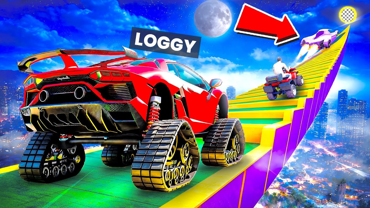 USING LAMBORGHINI TO DESTROY MEGA RAMP AND STOP CHAPATI