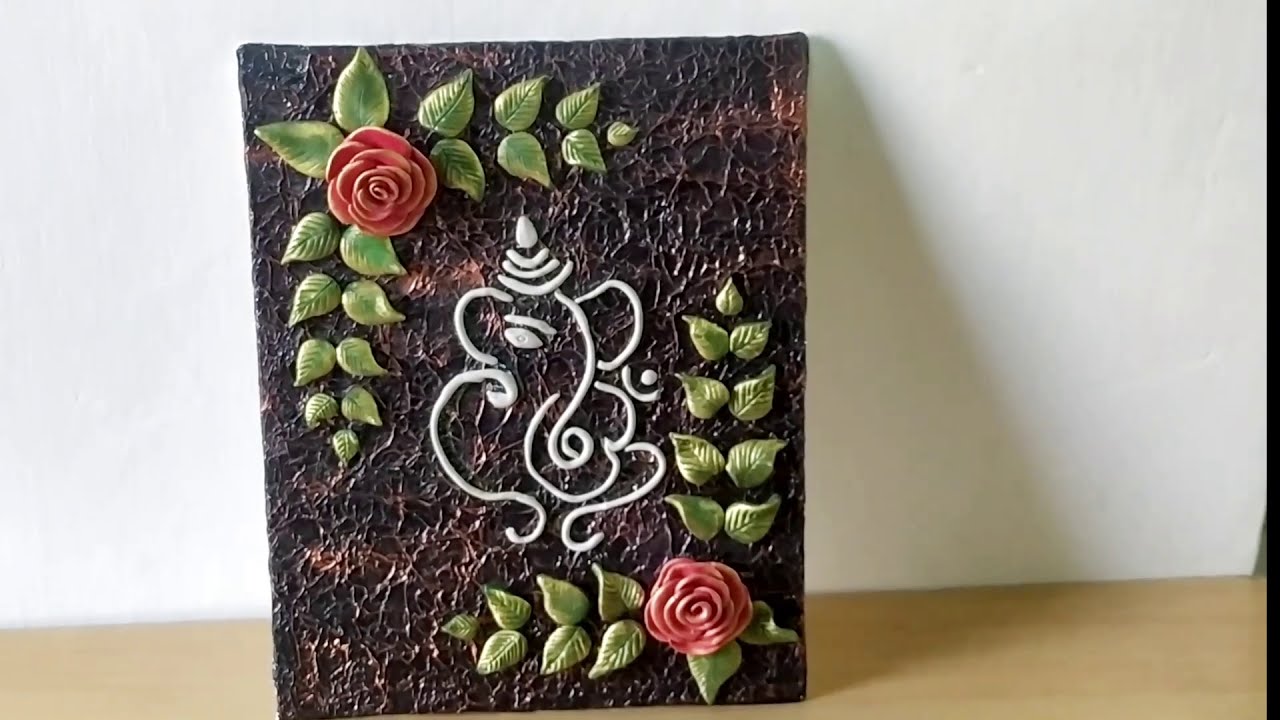 Clay Mural Art On Canvas | Beautiful Wall Hanging | clay Craft