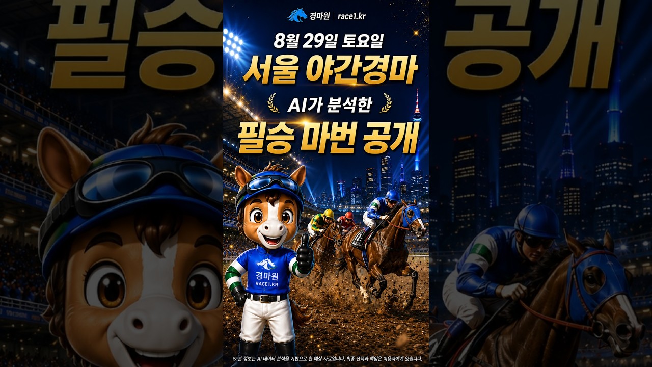 8/29 (토) 경마원 서울경마  AI가 분석한 한구라 마번 공개!  #경마예상#ai