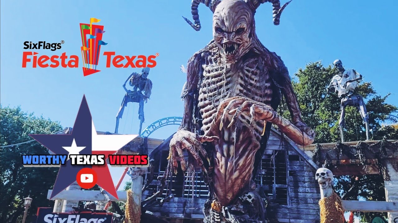 Six flags Fiesta Texas 30th Fright fest. (Walk-through)