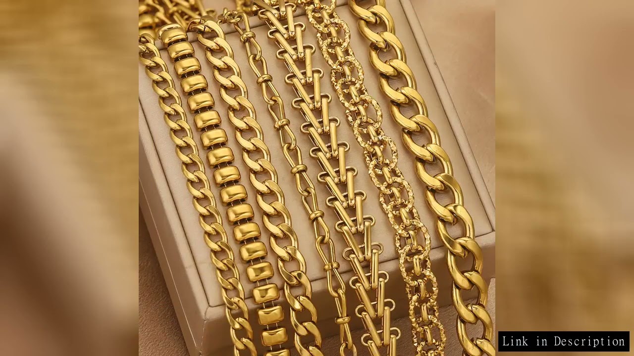 1m Stainless Steel Chain NK Thick Link Chain Punk Electroplated 18k gold DIY Necklace Bracelet Jewel
