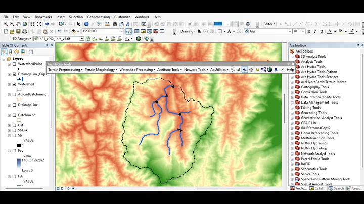 Download, Install, and Perform Watershed Delineation with ArcHydro Tool