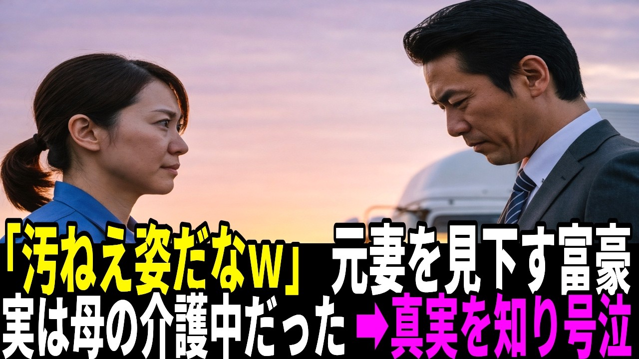 7年ぶりに再会した元妻は大型トラック運転手に…知られざる真実を知った富豪の夫は号泣