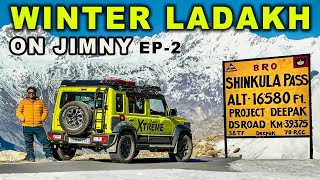 XTREME WINTER LADAKH 2023 🥶 SHINKULA PASS | Drone Crash | Ep-2