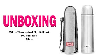 Milton Thermosteel Flip Lid Flask, 500 milliliters, Silver | UNBOXING | HEY SAMS | 2023 |