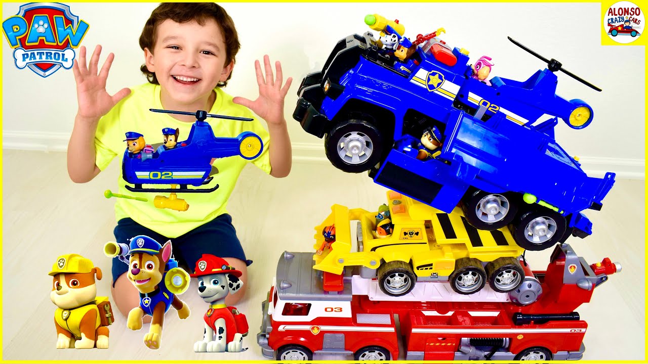 Paw Patrol 5 in 1 Chase Ultimate Police Cruiser Marshall and Rubble Ultimate Vehicles Mission - YouTube