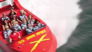Jet Boat Extreme with MAXIM Australian Swimwear Model Search onboard