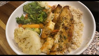 Baked tilapia and Shrimp