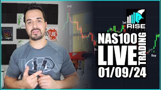 My Nas100/NQ Futures Live Trades Today 01-09-2024 | RISE Trading Strategy